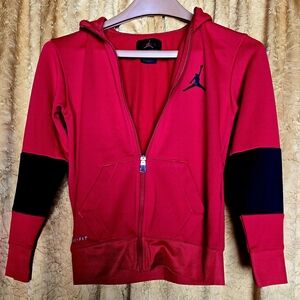 Jordan Red and Black Kids Hoodie